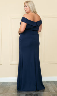 Off-the-Shoulder Plus-Size Long Prom Dress W1118