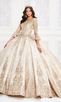 Princesa PR12004 Quinceañera Dress with Bell Sleeves