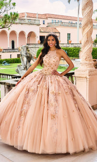 High-Neck Princesa Quinceañera Dress PR12262