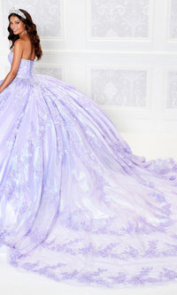 Strapless Princesa PR12265 Quince Dress with Train