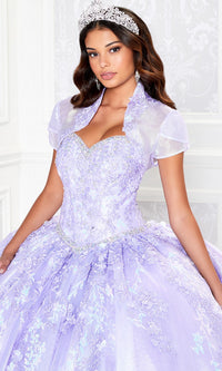 Strapless Princesa PR12265 Quince Dress with Train