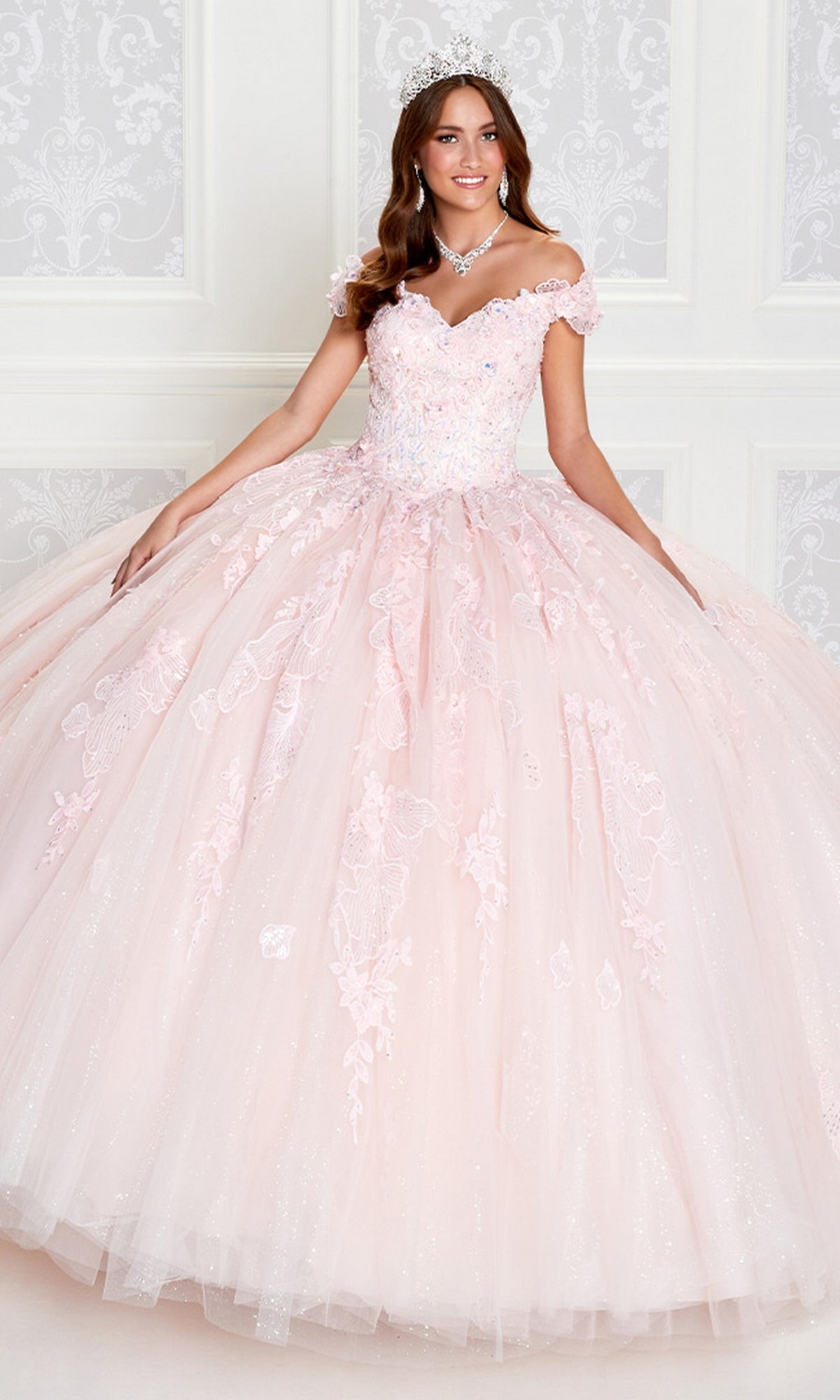 pastel pink light pink quinceanera dresses