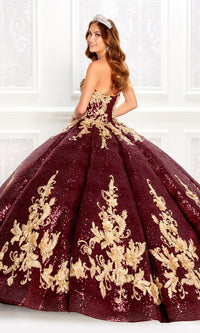 Wine Red Quinceanera Dress: Princesa PR22030