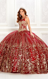 Wine Red Quinceanera Dress: Princesa PR22034