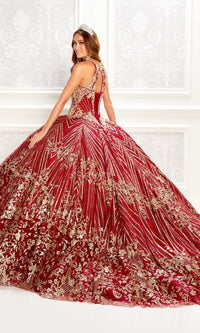 Wine Red Quinceanera Dress: Princesa PR22034