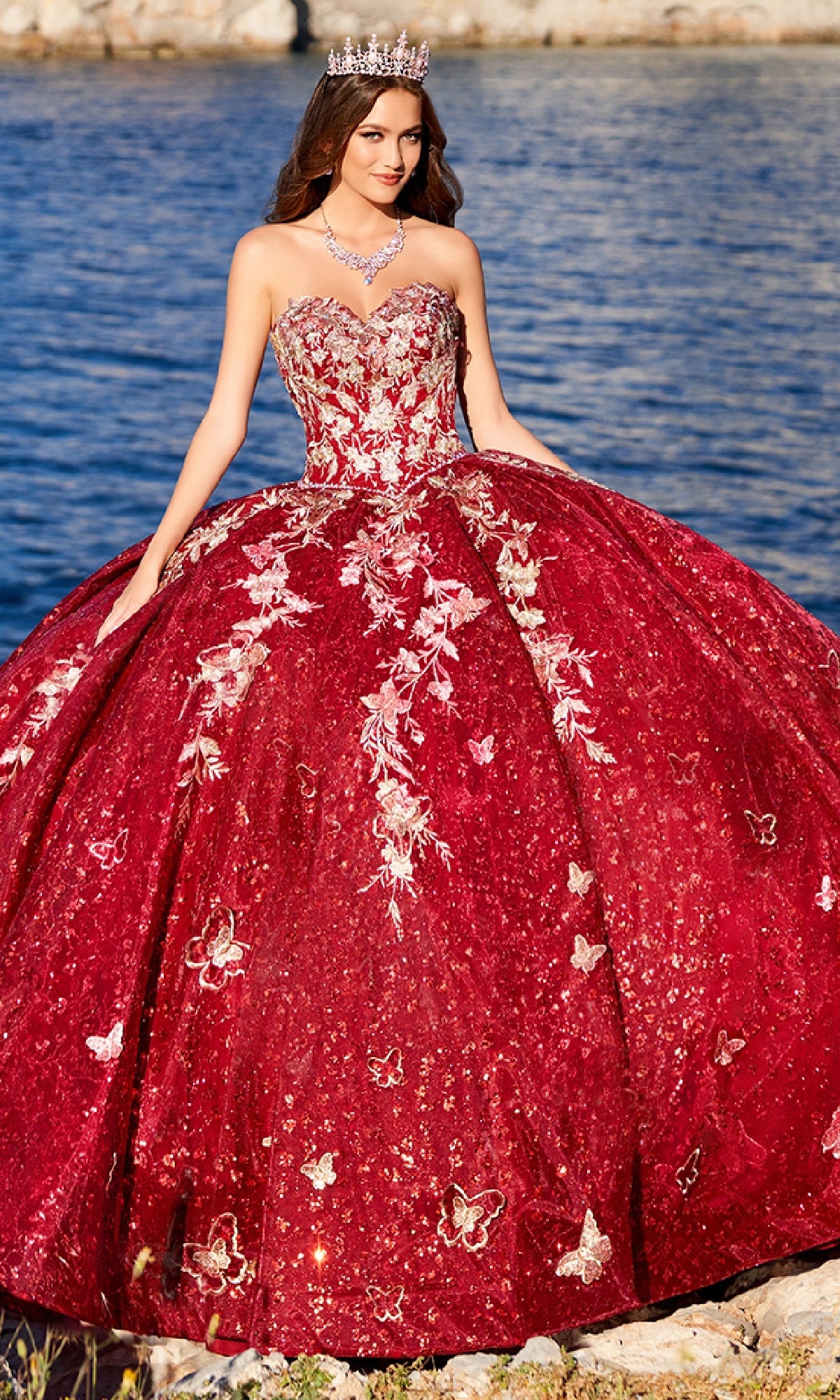 Strapless Quinceanera Dress: Princesa PR30121