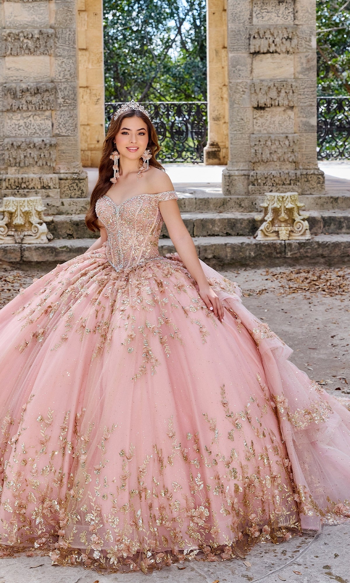 Off-Shoulder Quinceanera Dress: Princesa PR30131