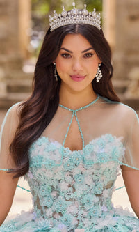 Floral Mint Quinceanera Dress: Princesa PR30133