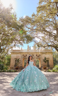 Floral Mint Quinceanera Dress: Princesa PR30133