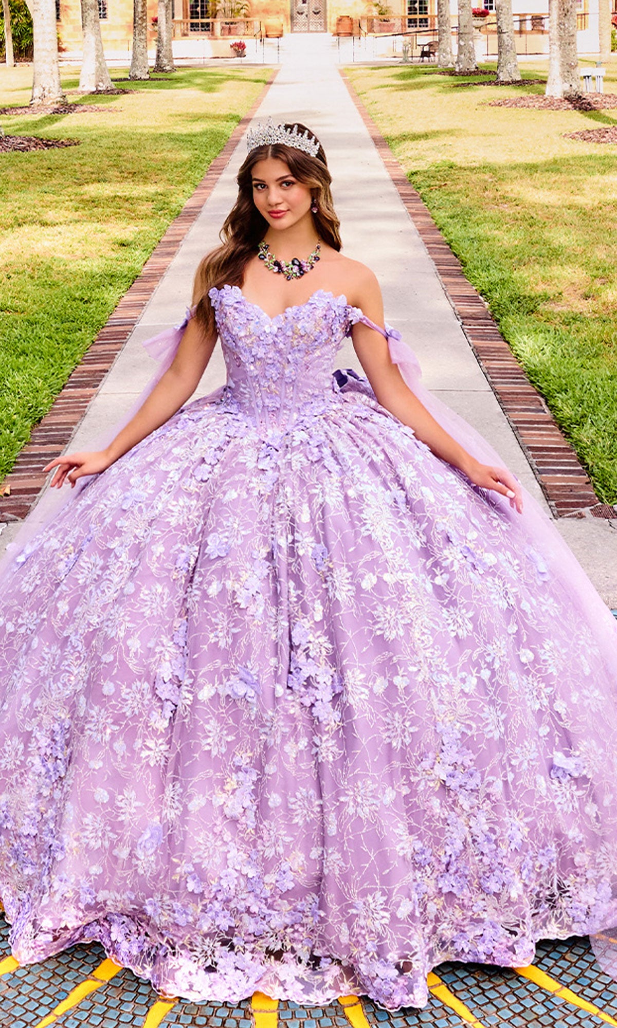 3D Floral Quinceanera Dress: Princesa PR30135