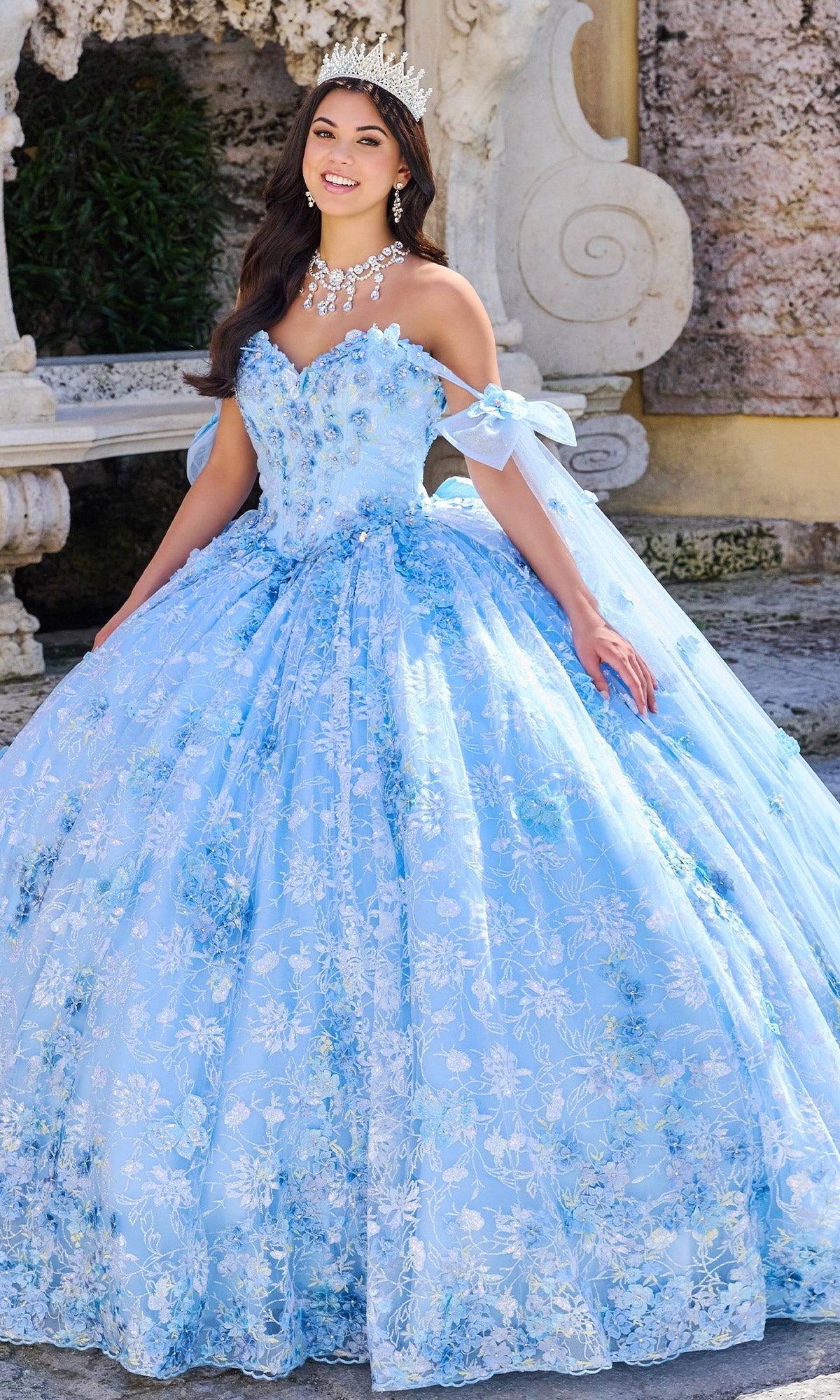 3D Floral Quinceanera Dress: Princesa PR30135