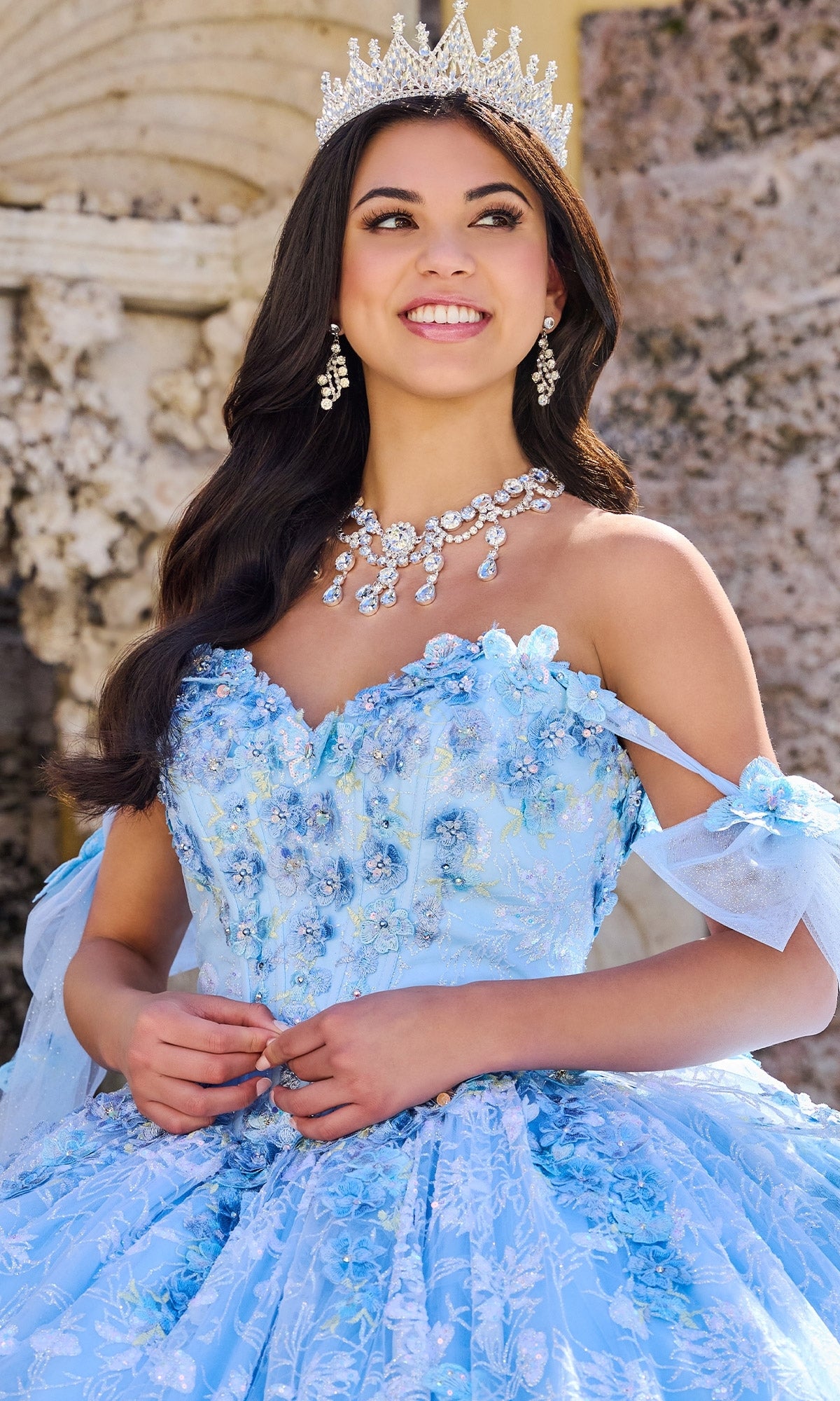 3D Floral Quinceanera Dress: Princesa PR30135