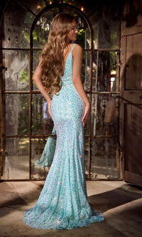 Beaded Long Prom Dress: Portia & Scarlett PS24041