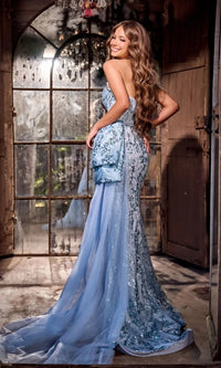 Long Print Prom Dress: Portia & Scarlett PS24070