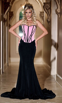 Long Corset Prom Dress: Portia and Scarlett 24289