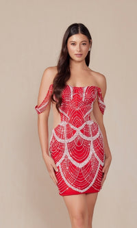 Sheer-Sides Short Sexy Homecoming Dress Q839