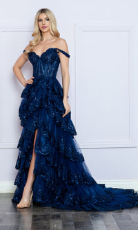 Nox Anabel Off-the-Shoulder Lace Prom Dress R1299