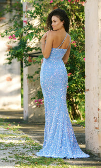 Velvi One-Shoulder Long Sequin Prom Dress Stardust