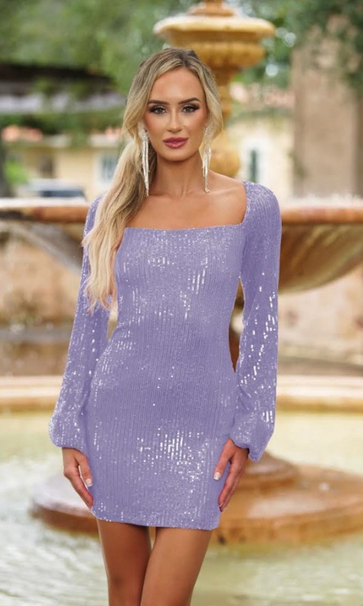 Sensational Shine Purple Strapless Mini Dress