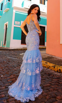 Sequin Long Ruffled Mermaid Prom Dress T1337