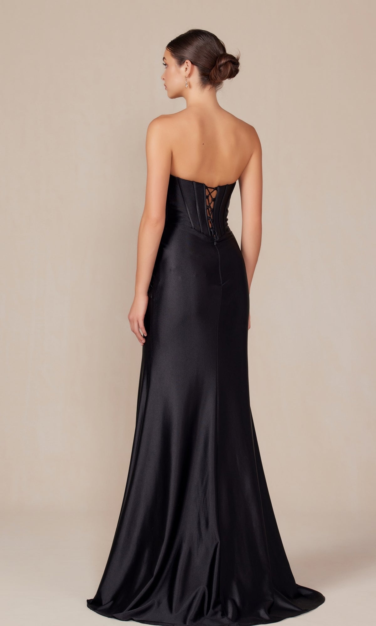 Strapless Long Corset Prom Dress: Nox Anabel T1500