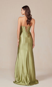 Strapless Long Corset Prom Dress: Nox Anabel T1500