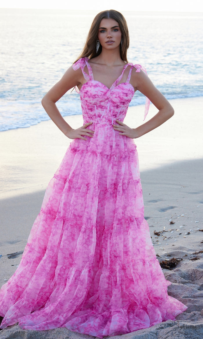 Tie-Dye Prom Ball Gown: Nox Anabel T1501