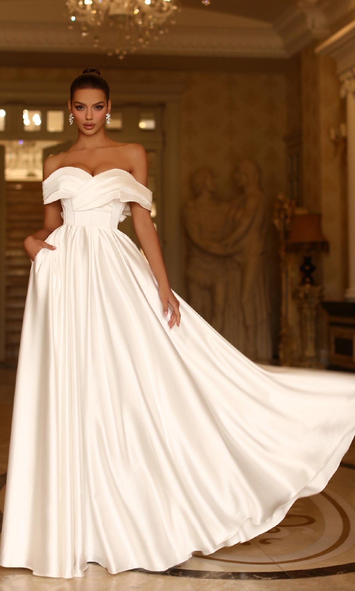 Long Off-White Prom Dress: Tina Holly TE207W