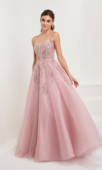 Tiffany Backless Tulle Ball Gown Prom Dress 16072