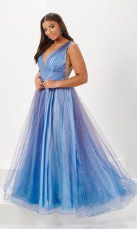 Tiffany Plus-Size Glitter Tulle Prom Dress 16134