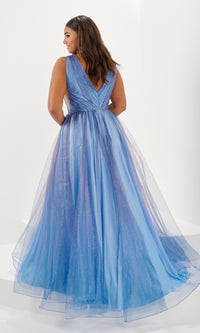 Tiffany Plus-Size Glitter Tulle Prom Dress 16134