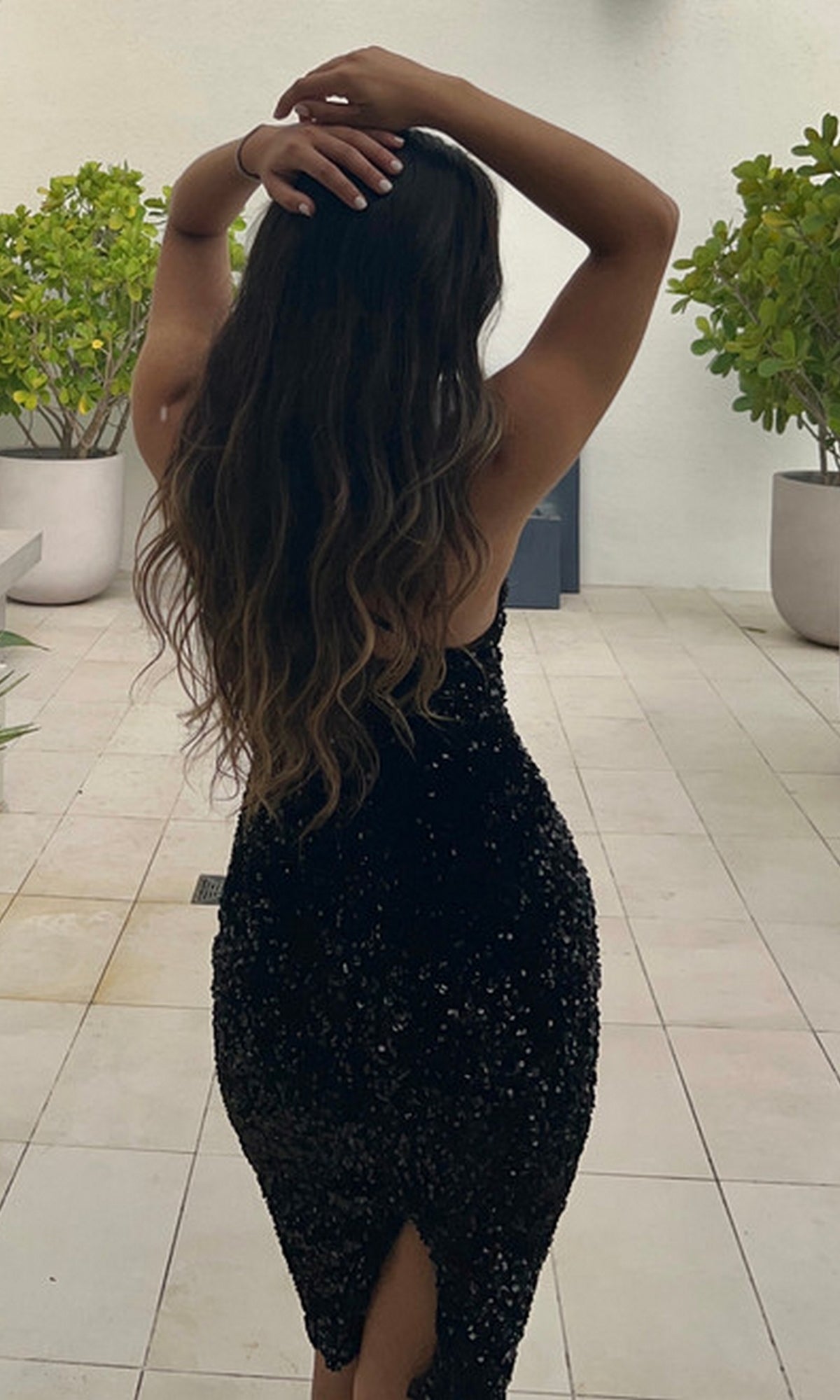 Venice One-Shoulder Short Black Sequin Party Dress