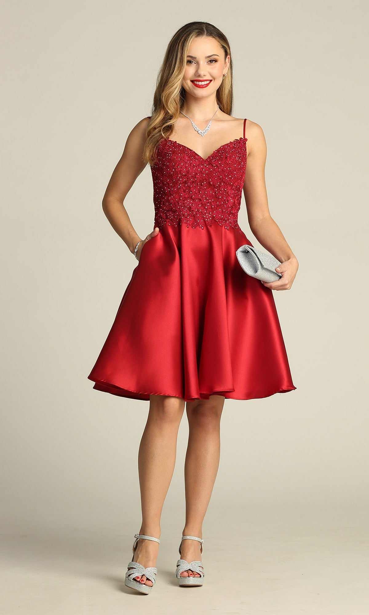 Beaded-Bodice Short A-Line Homecoming Dress XR6008