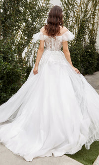 Ladivine White A-Line Wedding Dress A1070W