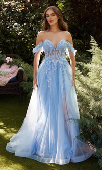 Off-Shoulder Prom Ball Gown: Andrea and Leo A1237