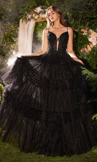 Long Ruffled Prom Ball Gown: Andrea and Leo A1247