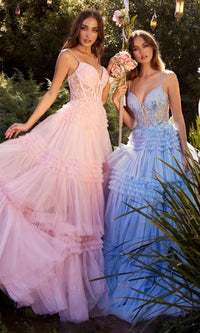 Long Ruffled Prom Ball Gown: Andrea and Leo A1247