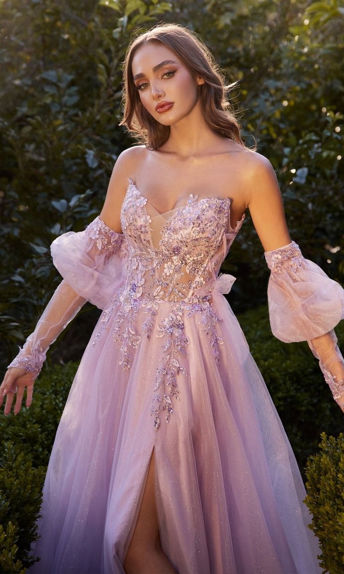 Gloved Strapless Prom Gown: Andrea and Leo A1303