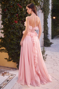 Strapless Ruffled Prom Dress: Andrea and Leo A1341