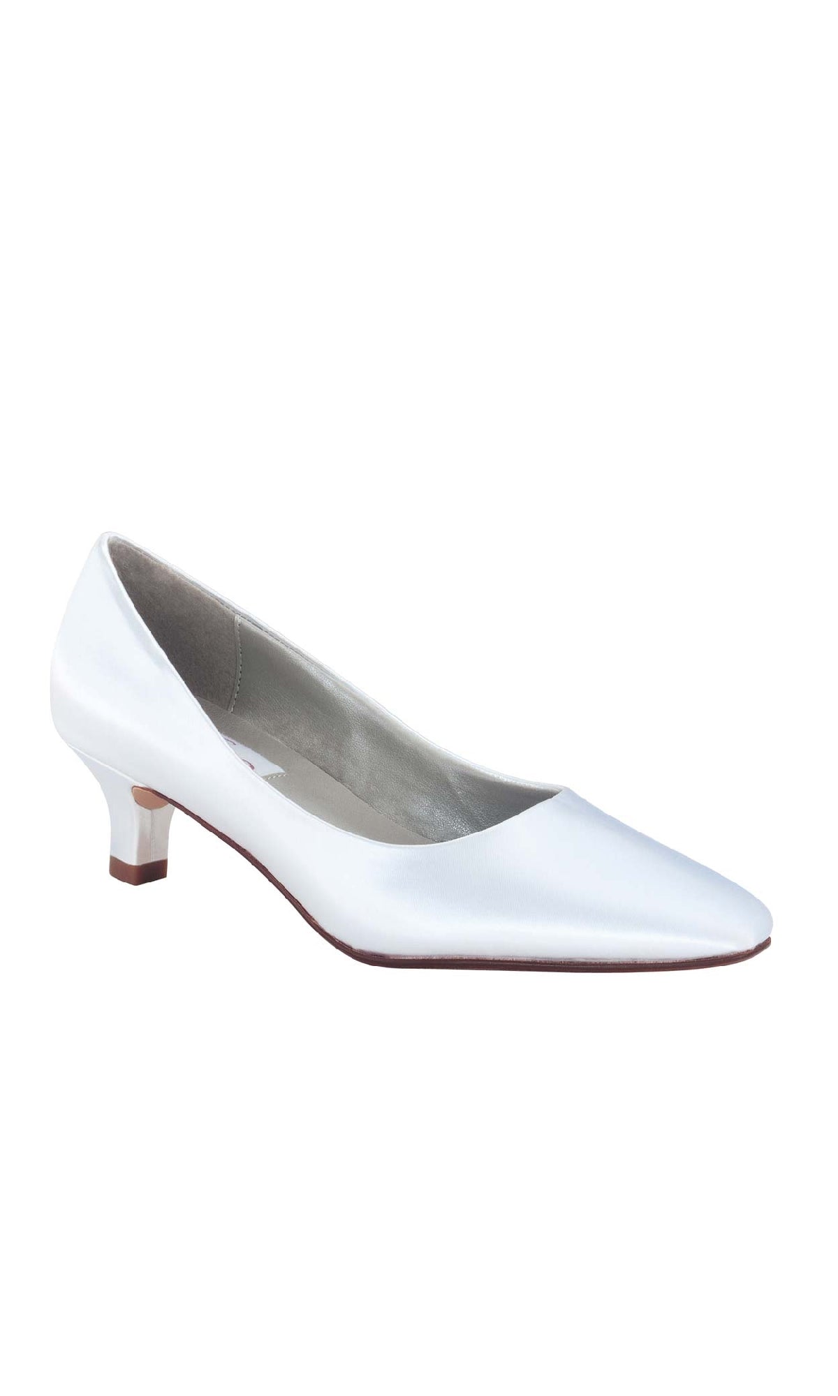 Abbey White Closed-Toe Prom Shoes: Dyeables 40721