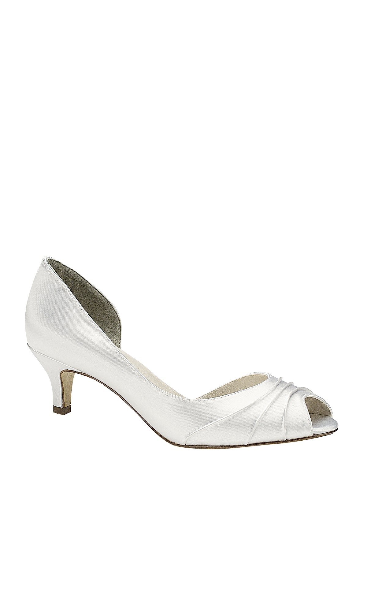 Abby White Satin Prom Shoes: Touch Ups 837