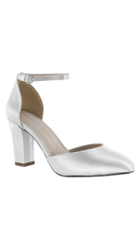 White Closed Toe Prom Shoes 4478