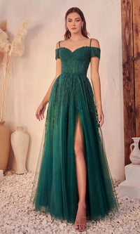 Off-the-Shoulder Long A-Line Prom Dress C154