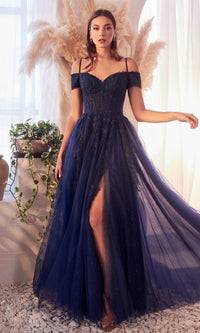 Off-the-Shoulder Long A-Line Prom Dress C154