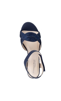 Cam Navy Blue Shimmer Prom Shoes: Touch Ups 4640