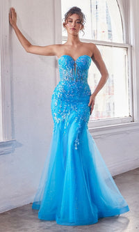 Strapless Sweetheart Long Mermaid Prom Dress CB139