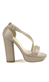 Chloe Champagne Shimmer Prom Shoes: Touch Ups 4648