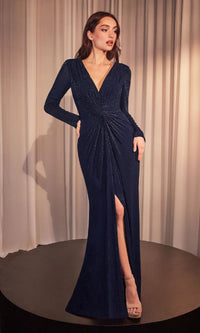 Long Sleeve Long Formal Dress: Ladivine CK2989