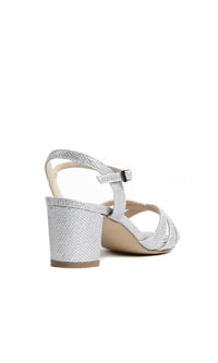 Colette Sparkly Silver Prom Shoes: Paradox London P1801