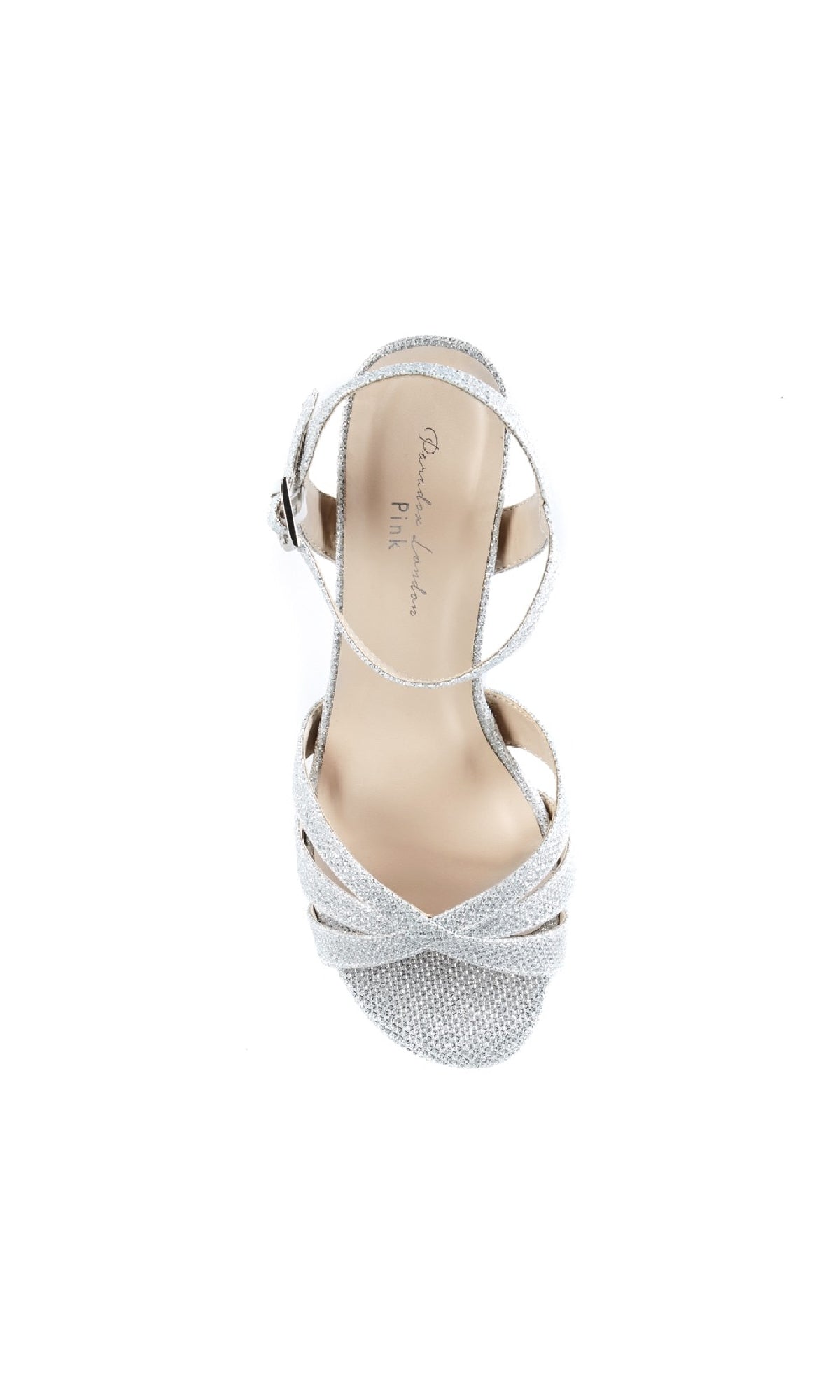 Colette Sparkly Silver Prom Shoes: Paradox London P1801